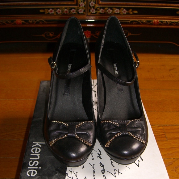 KENSIE BLACK MARY JANE PLATFORM HIGH HEEL SHOE 7.5 - Picture 2 of 6